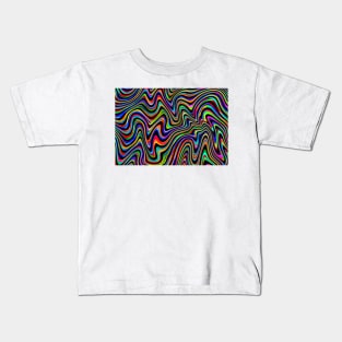 trippy dippy swirls and waves Kids T-Shirt